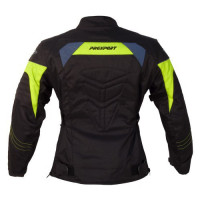 GIUBBOTTO MOTO SPORT PREXPORT DONNA OASI FLUO E NERO 2